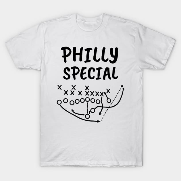 philly special - Philly Special Football Play T-Shirt by Anodyle